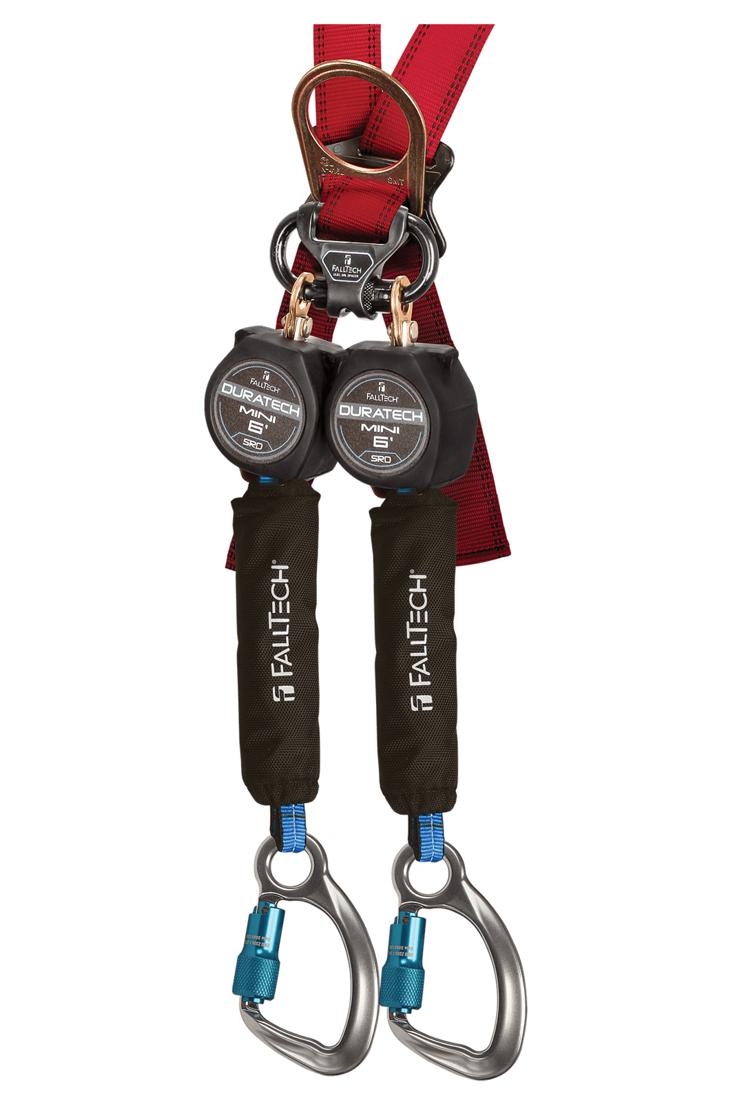 Falltech 6' DuraTech Mini Class 1 Personal SRL-P with Aluminum Carabiners, Includes Steel Dorsal Connecting Carabiner (ANSI)