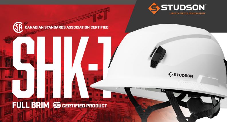 Studson SHK-1 NON-VENTED Full Brim Helmet CSA Type 2 Class E