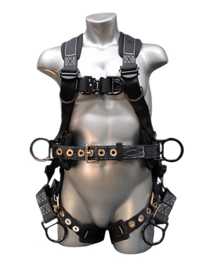 Elk River Peregrine RAS PS Tower Harness, 6 Aluminum D-Ring, QC Chest and TB Leg Straps w/ Removable Seat