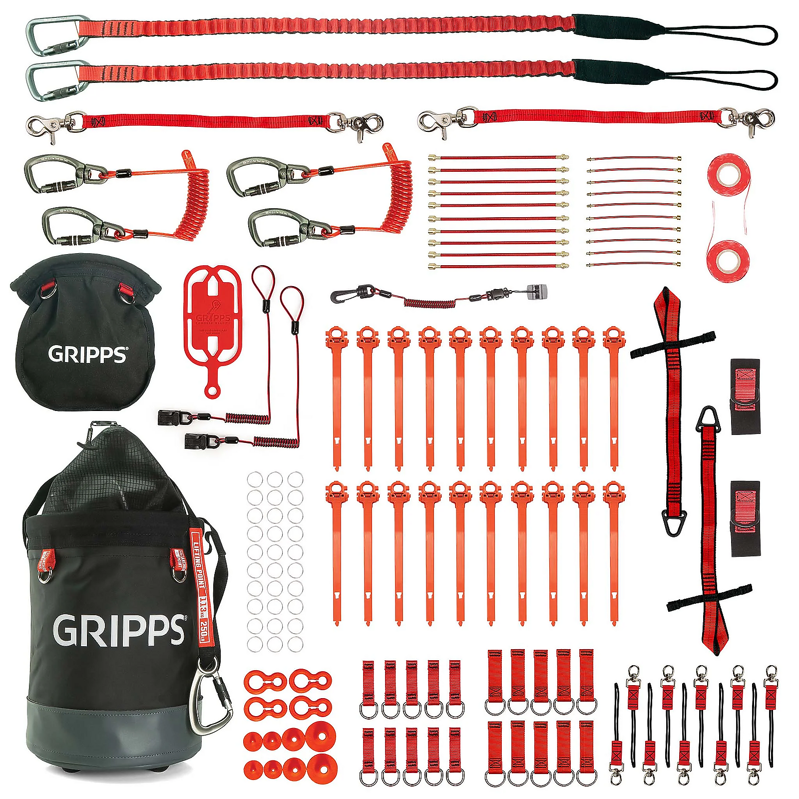 Gripps 60-Tool Tether Kit With Bull Bag And Bolt-Safe Pouch