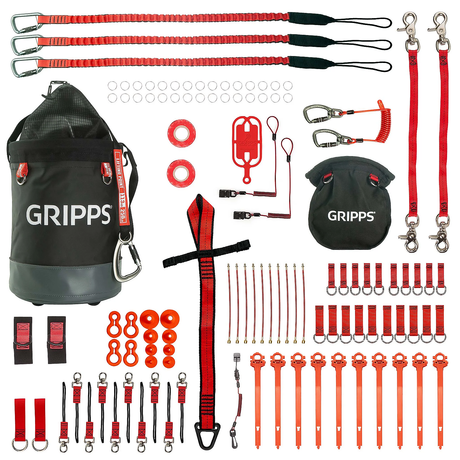 Gripps 40-Tool Tether Kit with Bull Bag and Bolt-Safe Pouch