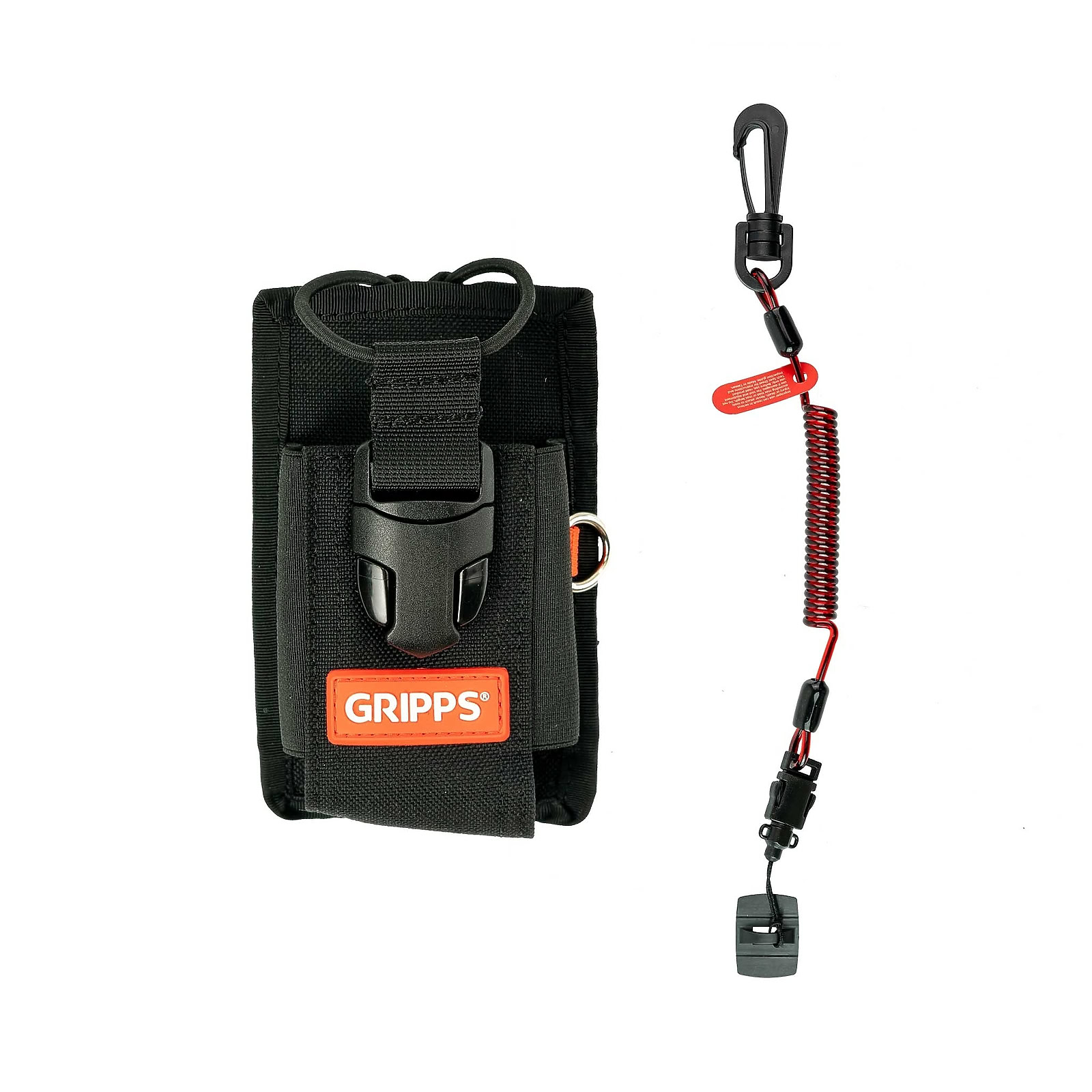 Gripps Adjustable Two-Way Radio Holster with Coil E-Tether & E-Catch