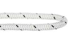 Polyester Double Braid -1/2" White w/ Black Tracer