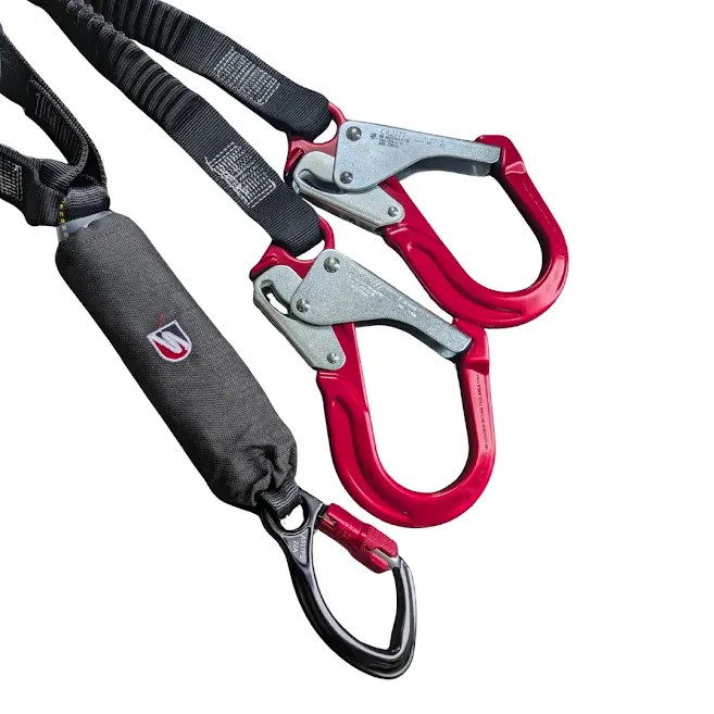 MLR Twin Elastic Leg Energy-Absorbing Lanyard W/ Aluminum Connectors (CSA)
