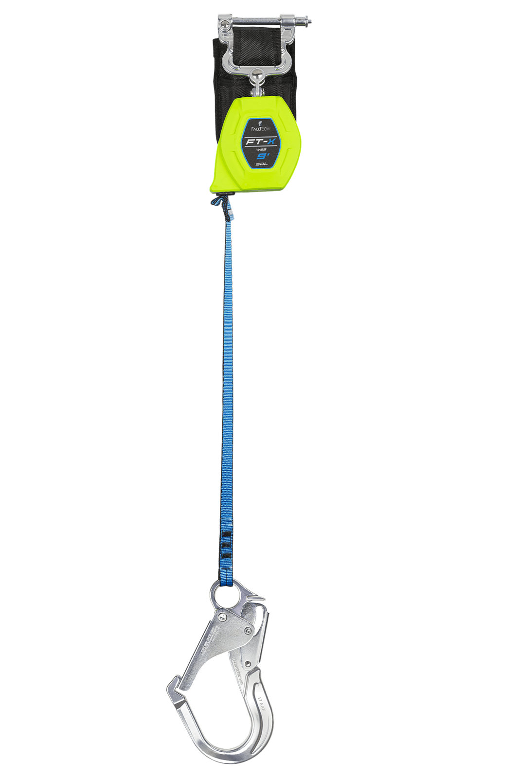 Falltech 9' FT-X Web Class 1 SRL-P, Single-Leg with Aluminum Rebar Hook (ANSI)
