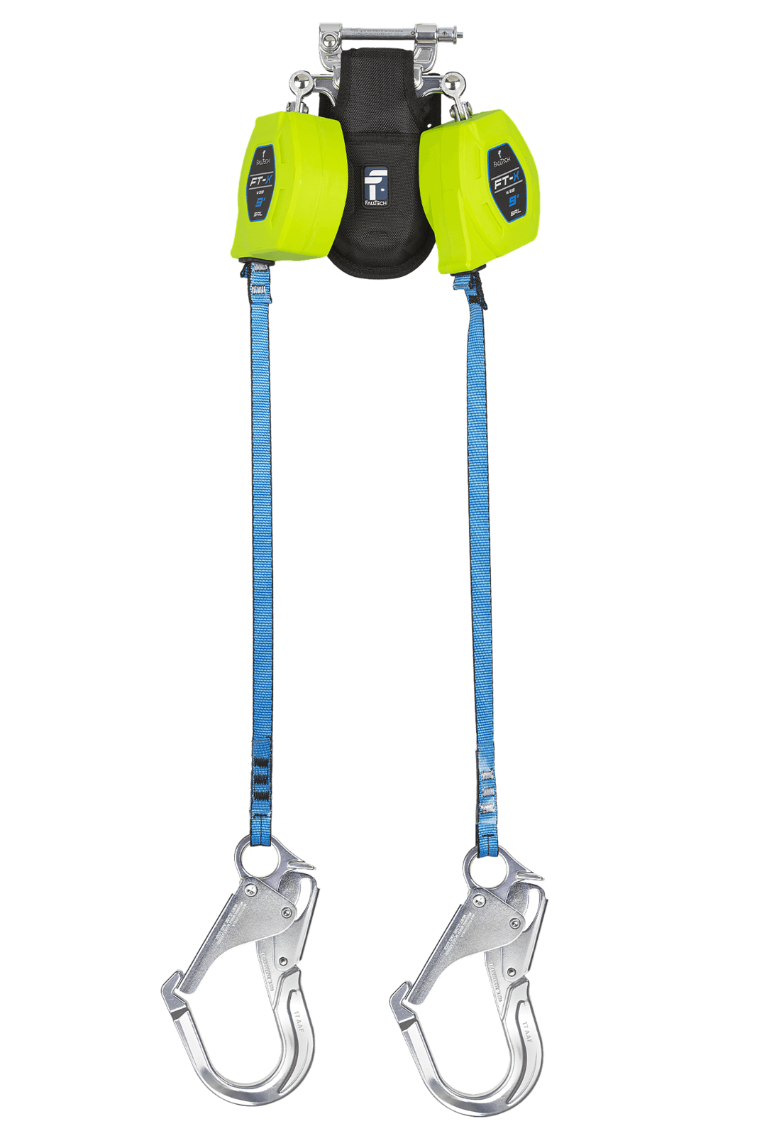 Falltech 9' FT-X Web Class 1 SRL-P, Twin-Leg with Aluminum Rebar Hook (ANSI)