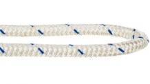 Nylon Double Braid -1/4" White w/ Blue Tracer