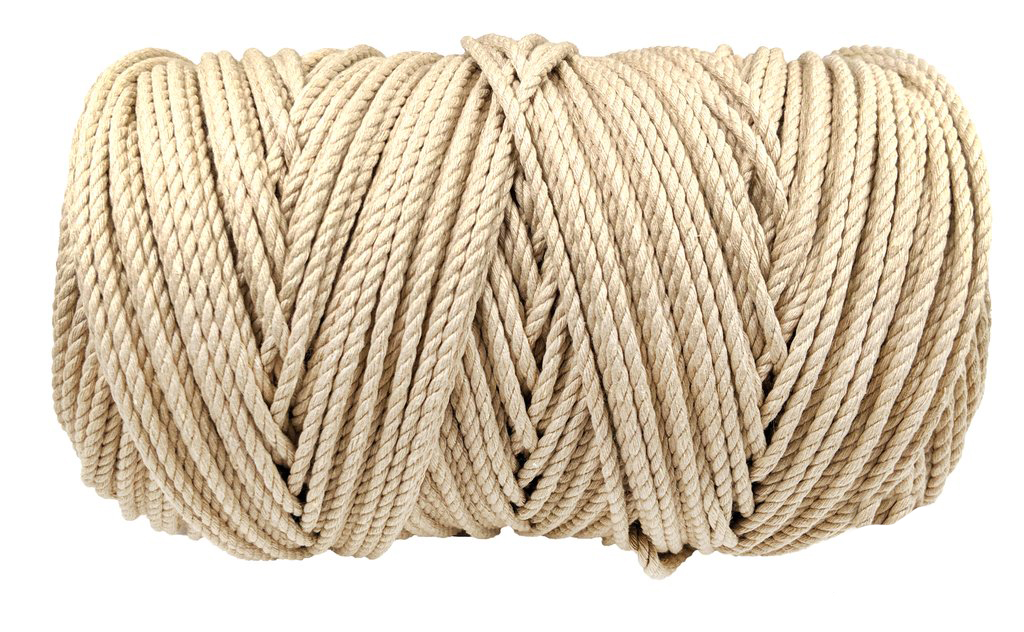 Ravenox Twisted Cotton Rope (Snow White) - 1/2-Inch x 100-Feet - 17693605068890