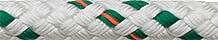 New England Ropes VPC -7/16" White w/Green Tracer