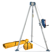 Falltech 11' Confined Space Tripod System with 60' Galvanized Steel SRL-R - Falltech 11' Confined Space Tripod System with 60' Galvanized Steel SRL-R