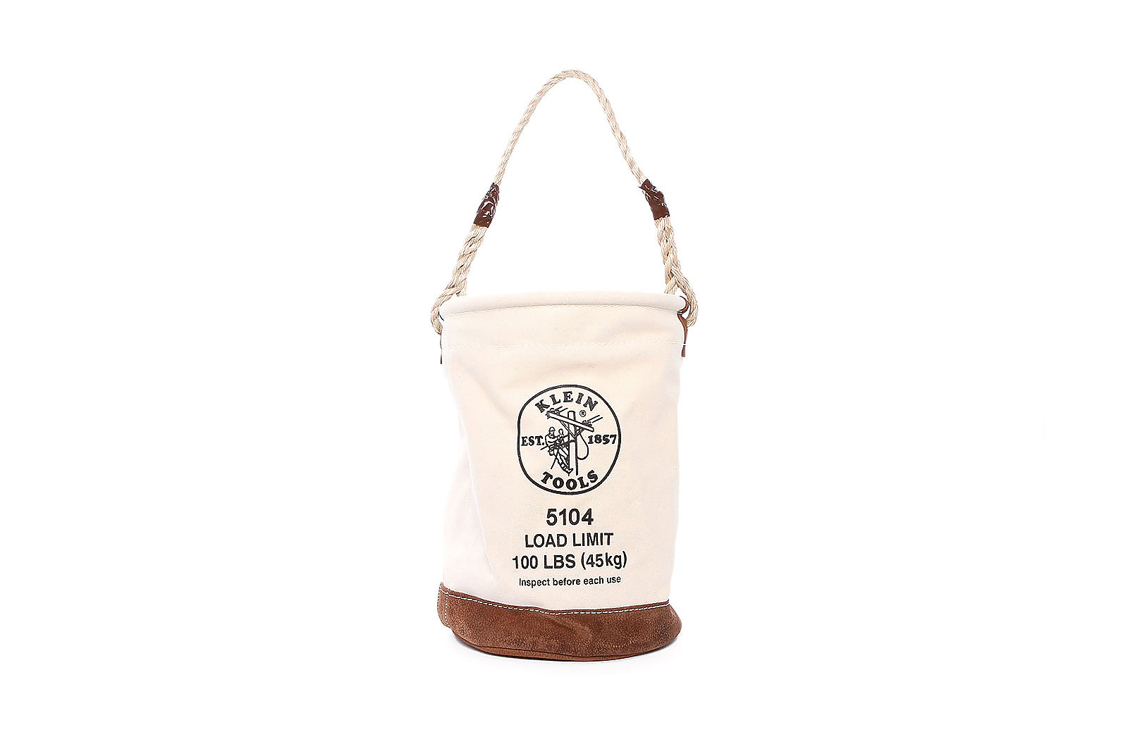 Klein Tools 5104 100 lb Leather Bottom Canvas Bucket