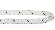 Polyester Double Braid -1/4" White w/ Black Tracer