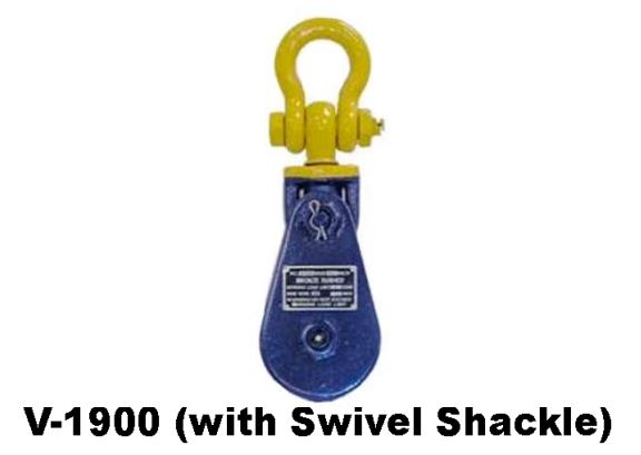 V-1900 Snatch Block with Swivel Shackle