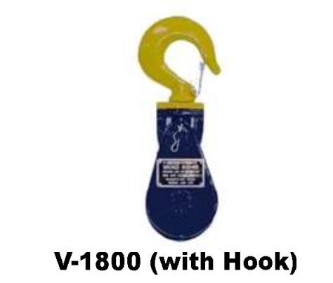 V-1800 SNATCH BLOCK WITH HOOK AND LATCH